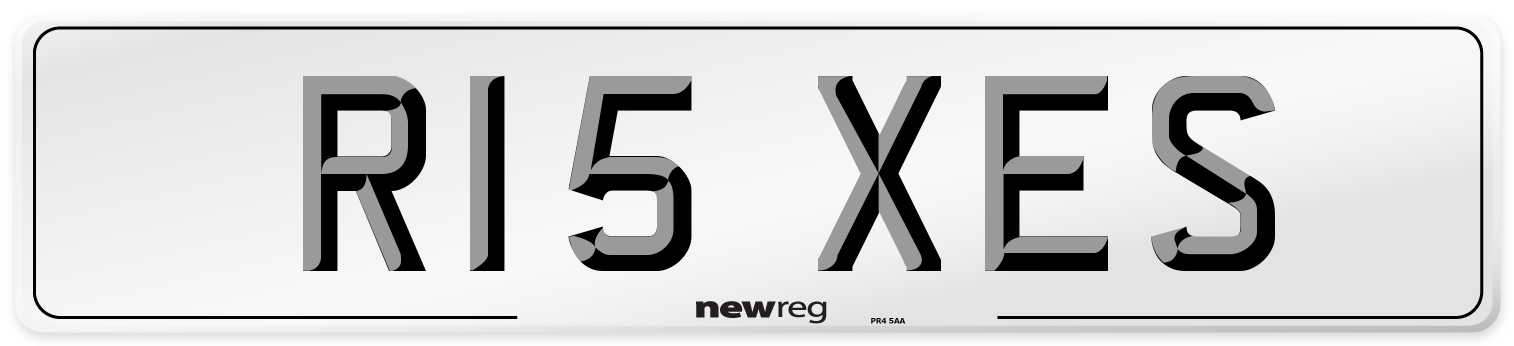 R15 XES Number Plate from New Reg